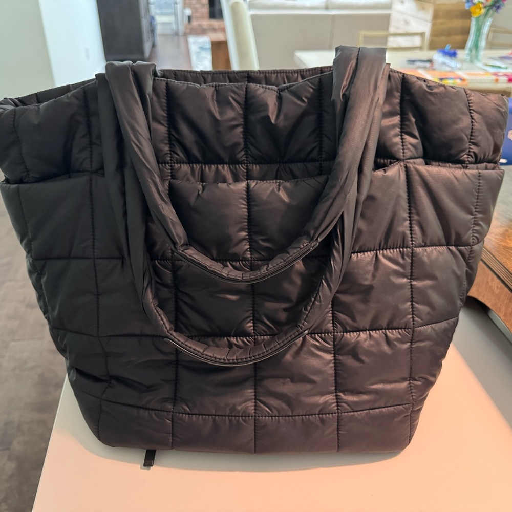 Lululemon Black Quilted Tote Bag